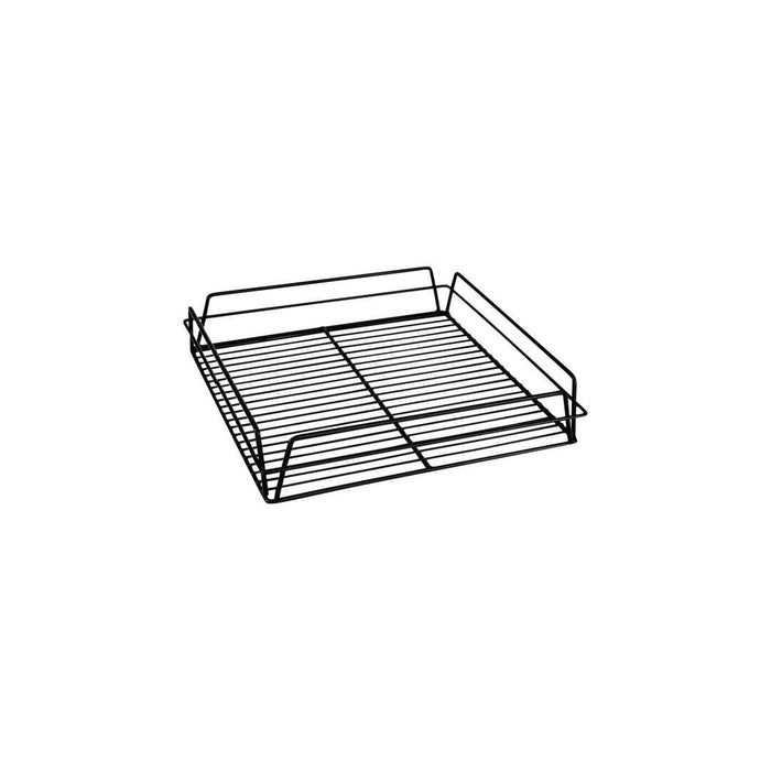 BLACK PVC -GLASS BASKET-SQUARE, 335x355x75mm (14x14")
