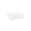 WHITE PVC-GLASS BASKET-SQUARE, 335x355x75mm (14x14")
