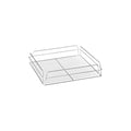 ZINC -GLASS BASKET-SQUARE, 335x355x75mm (14x14")