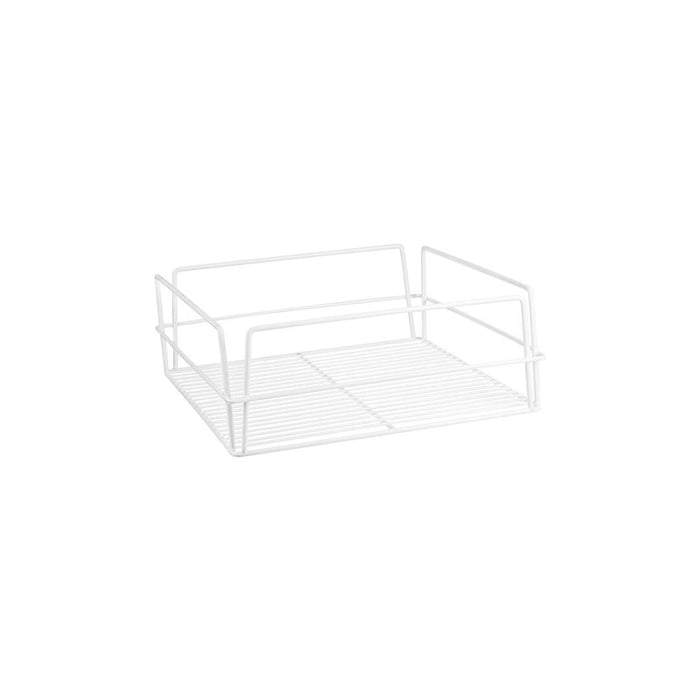 WHITE PVC-GLASS BASKET-SQUARE, 335x355x125mm (14x14")