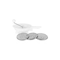 Metaltex METALTEX FOOD MILL-20cm POLYPROP INCLUDES 3x Stainless Steel BLADES