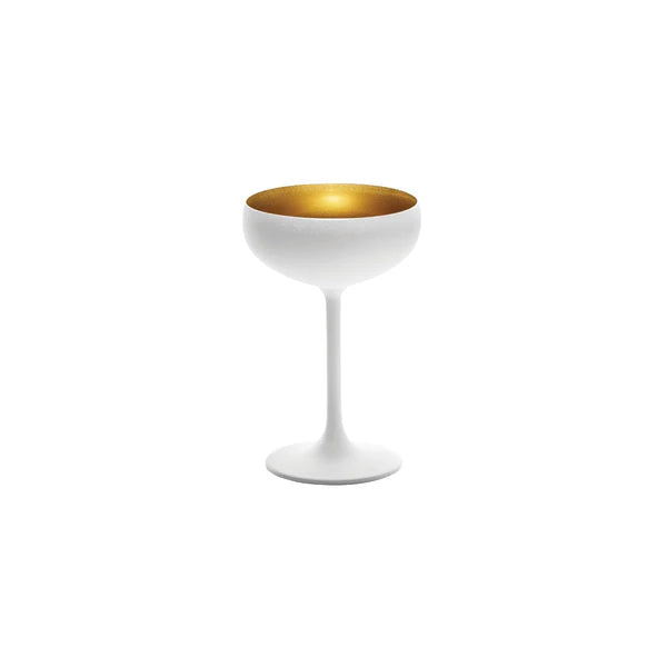 Olympic Champagne Saucer Gold / Matt White 230ml - (Box of 6)