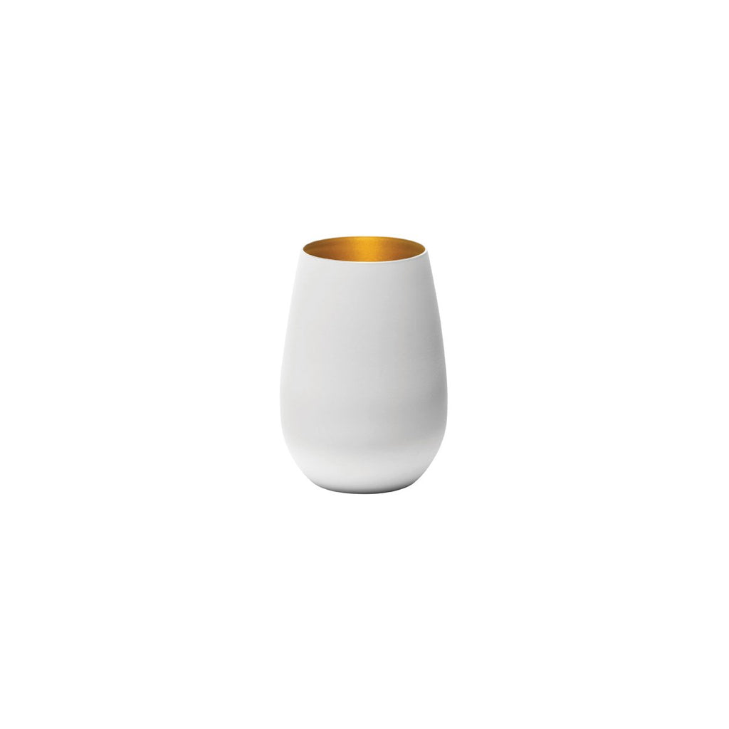 Stolzle  OLYMPIC TUMBLER 465ml MATT WHITE/GOLD (x6)