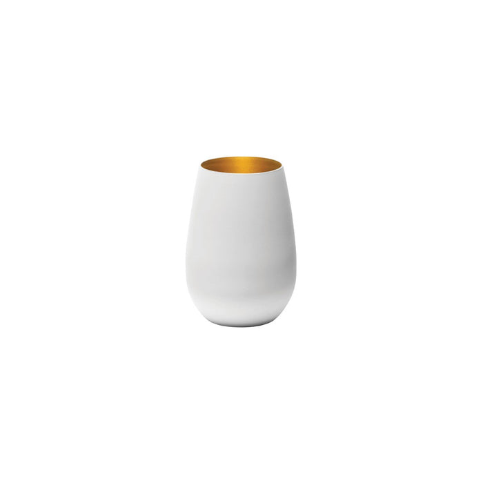 Stolzle  OLYMPIC TUMBLER 465ml MATT WHITE/GOLD (x6)