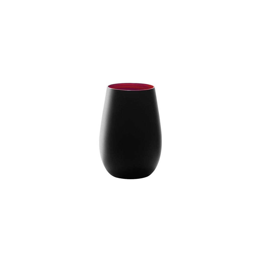 Stolzle  OLYMPIC TUMBLER 465ml MATT BLACK/RED (x6)