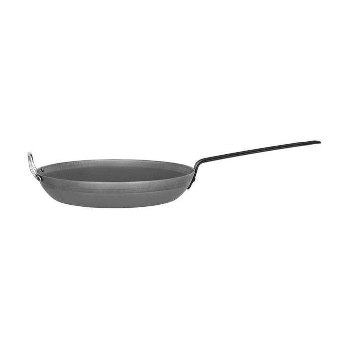 CHEF INOX ROUND FRYPAN BLACK STEEL 320x50mm/3.0mm gauge