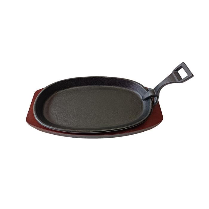 Moda  STEAK SIZZLER-CAST IRON | W/WOOD BASE | 240x140mm  (Each)