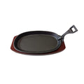 Moda  STEAK SIZZLER-CAST IRON | W/WOOD BASE | 240x140mm  (Each)