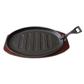Moda  STEAK SIZZLER-CAST IRON | W/WOOD BASE | 290x180mm  (Each)