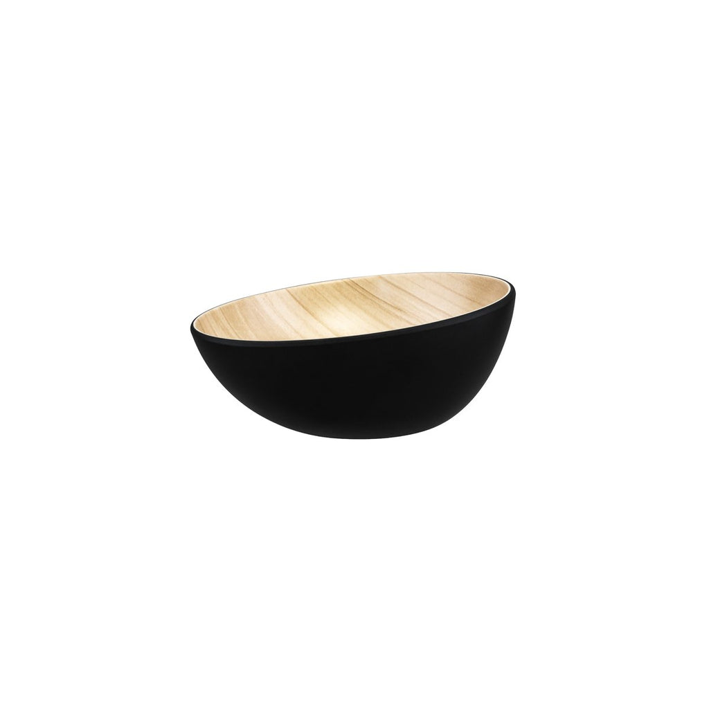 Zicco Melamine  ECHO ROUND BOWL BLACK/BIRCH 215x86.5mm