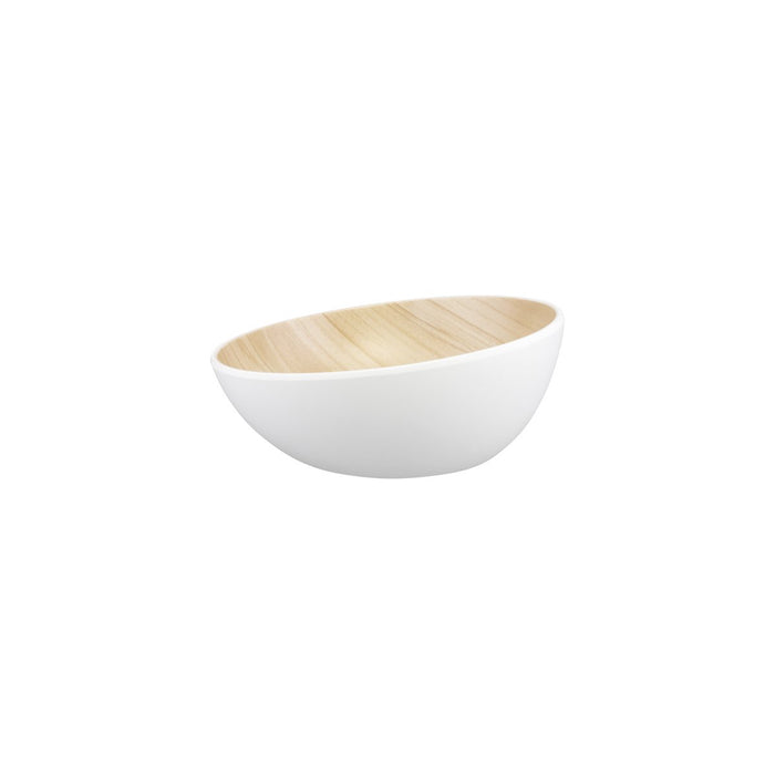 Zicco Melamine  ECHO ROUND BOWL WHITE/BIRCH 215x86.5mm