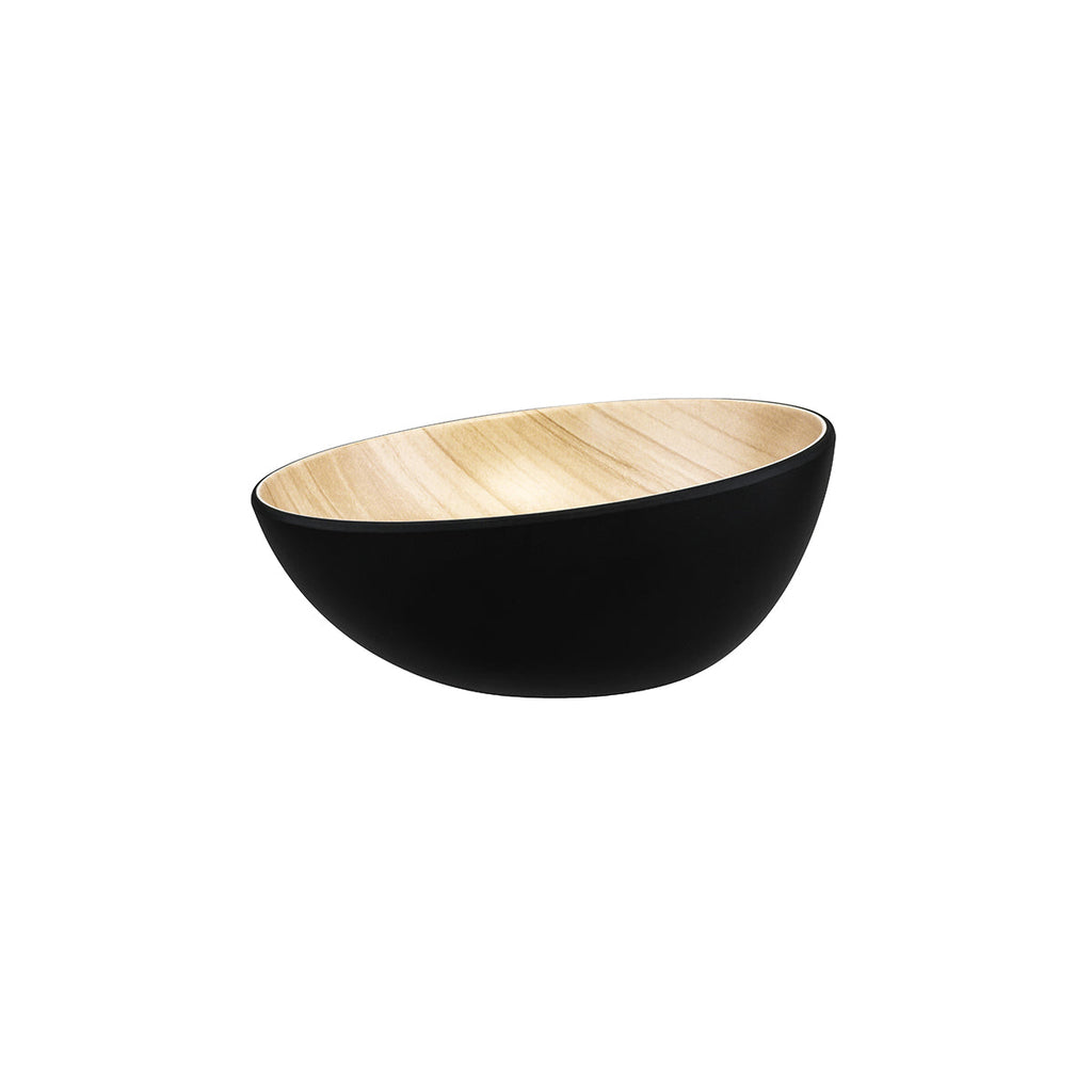 Zicco Melamine  ECHO ROUND BOWL BLACK/BIRCH 252x110mm