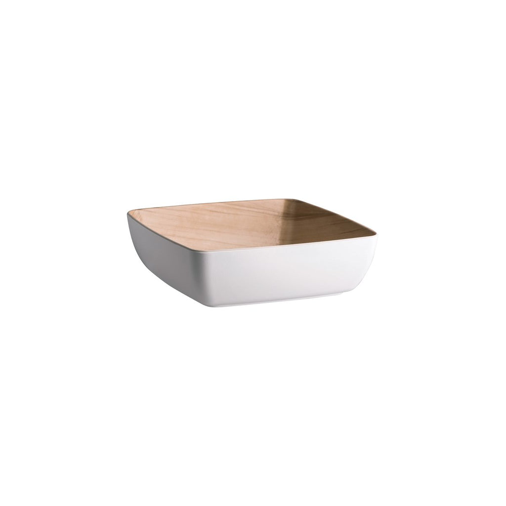 Zicco Melamine  ECHO WHITE/BIRCH SERVING BOWL 250x250x75mm