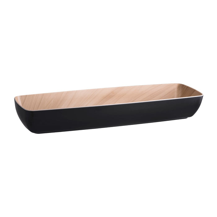 Zicco Melamine  ECHO BLACK/BIRCH BOWL GN 2/4 530x162x75mm