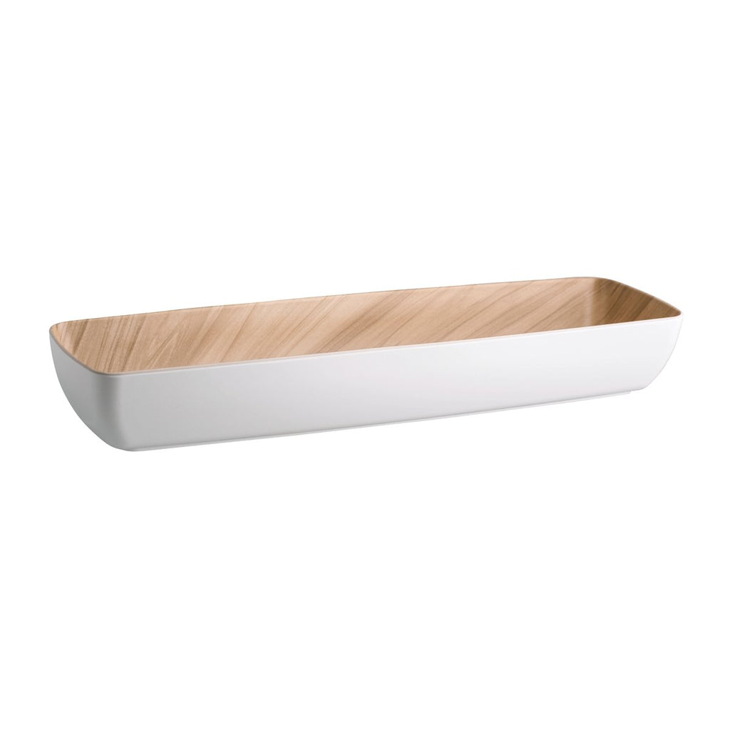 Zicco Melamine  ECHO WHITE/BIRCH BOWL GN 2/4 530x162x75mm