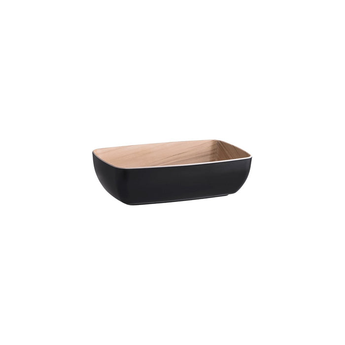 Zicco Melamine  ECHO BLACK/BIRCH BOWL GN 1/4 265x162x75mm