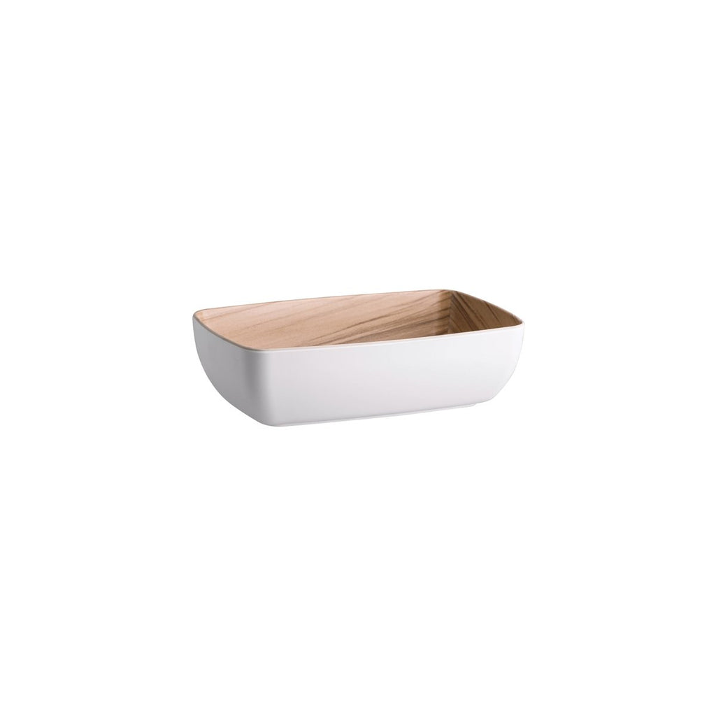 Zicco Melamine  ECHO WHITE/BIRCH BOWL GN 1/4 265x162x75mm