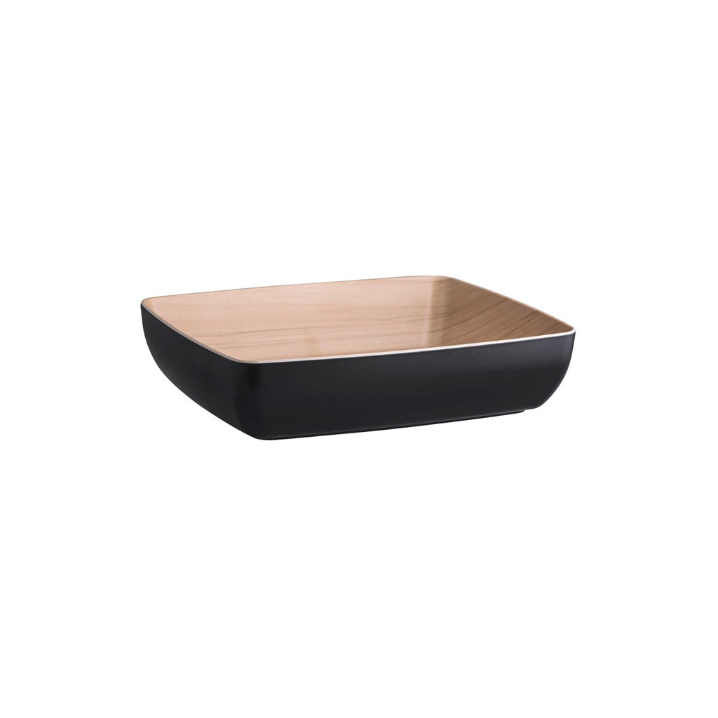 Zicco Melamine  ECHO BLACK/BIRCH BOWL GN 1/2 325x265x75mm
