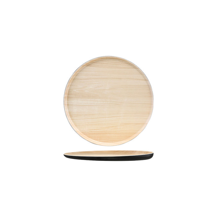 Zicco Melamine  ECHO ROUND PLATTER BLACK/BIRCH 227x26mm