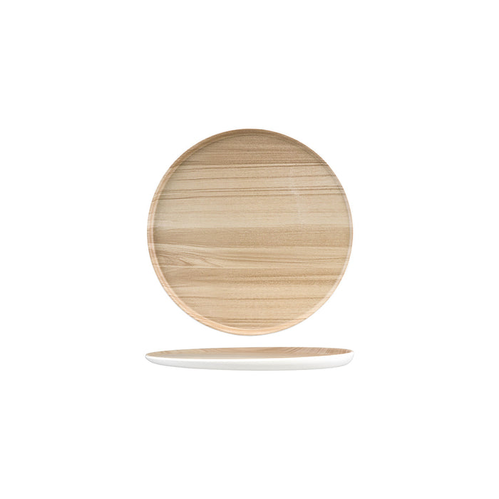 Zicco Melamine  ECHO ROUND PLATTER WHITE/BIRCH 227x26mm
