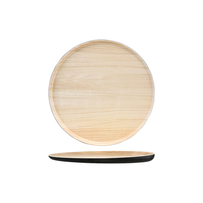 Zicco Melamine  ECHO ROUND PLATTER BLACK/BIRCH 329x26mm