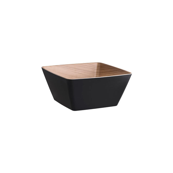 Zicco Melamine  ECHO BLACK/BIRCH SQUARE BOWL 250x250x120mm