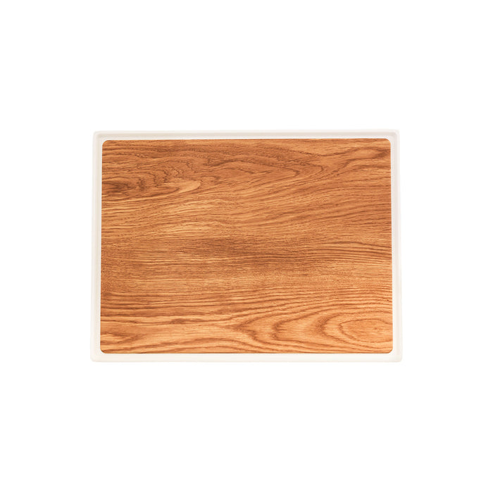 Zicco Melamine  CONTEMPO RECT ANTI-SLIP TRAY OAK 350x260x15mm