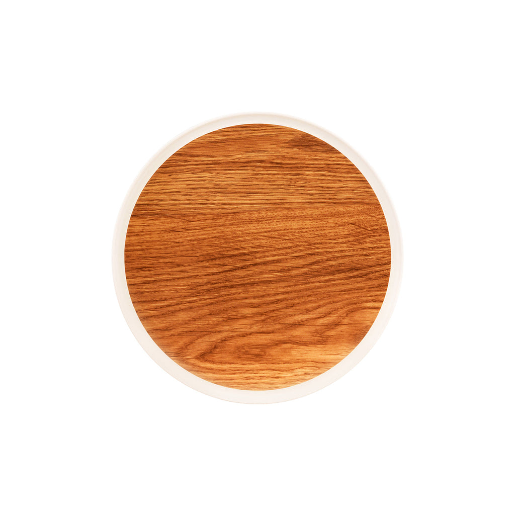 Zicco Melamine  CONTEMPO ROUND ANTI-SLIP TRAY OAK 405x15