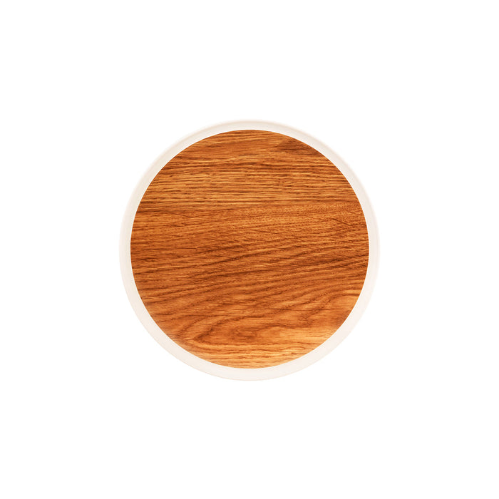 Zicco Melamine  CONTEMPO ROUND ANTI-SLIP TRAY OAK 354x15 (x6)