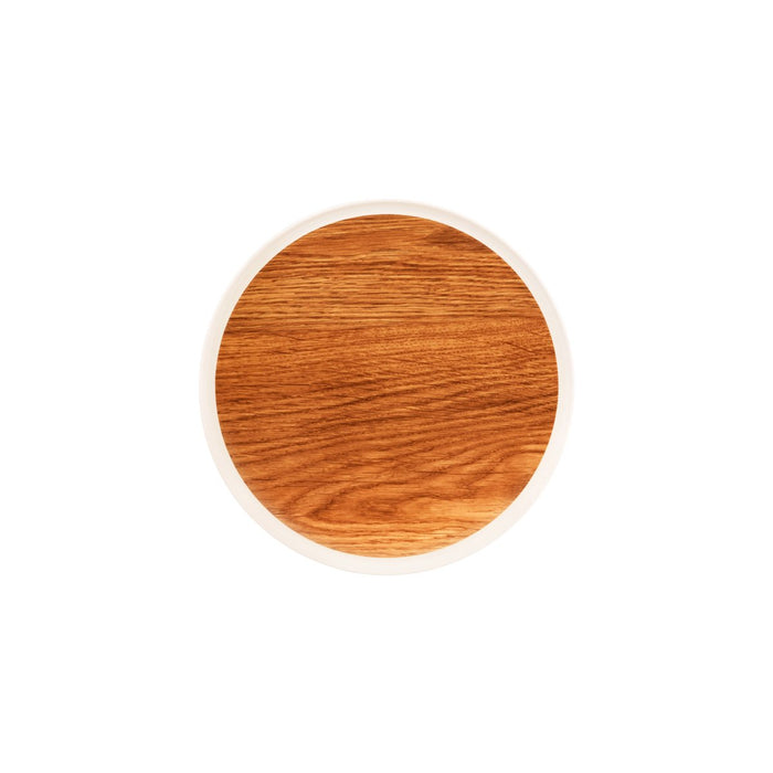 Zicco Melamine  CONTEMPO ROUND ANTI-SLIP TRAY OAK 304x15