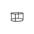 Zicco Melamine ZICCO FORM METAL BLACK STAND ROUND 285x160mm