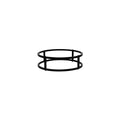Zicco Melamine ZICCO FORM METAL BLACK STAND ROUND 285x80mm