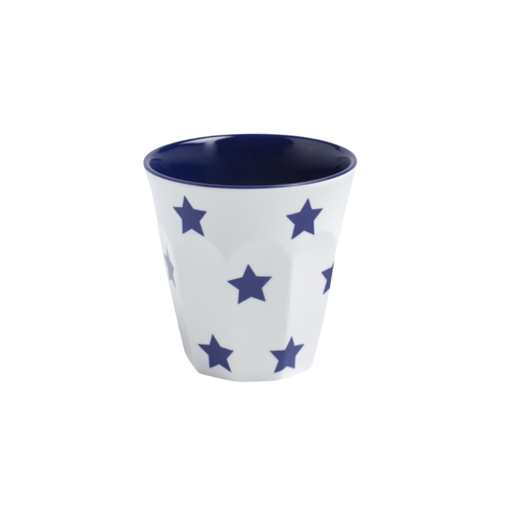 JAB JAB NAVY BLUE STARS ON WHITE TUMBLER 90mm 300ml (x12)