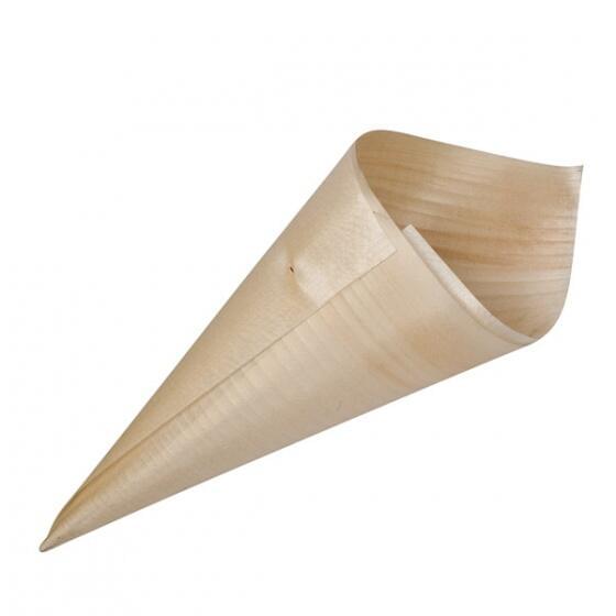 Design En Bouche  CONE-80mm | 100pcs/Pack BIO WOOD (Pack)