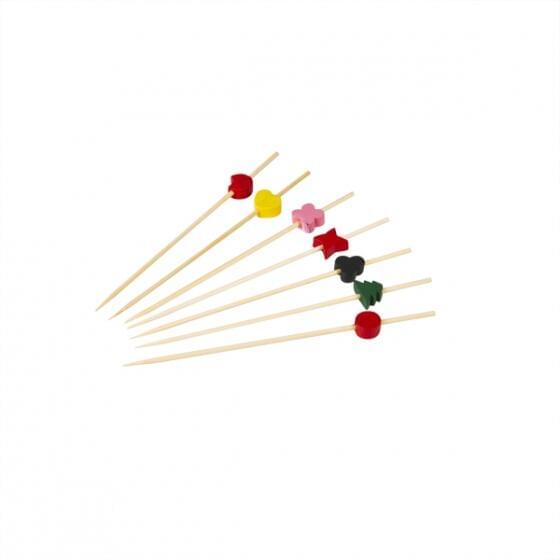 Design En Bouche  BAMBOO SKEWER-ASSORTED DESIGN | 120mm | 100pcs/Pack  BAMBOO (Pack)