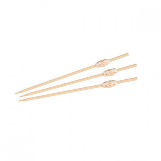 Design En Bouche  BAMBOO SKEWER-AZTEC ENDS| 120mm | 100pcs/Pack  BAMBOO (Pack)