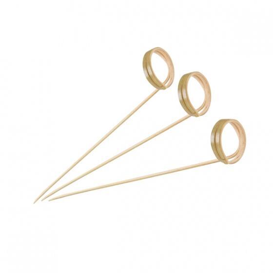 Design En Bouche  BAMBOO SKEWER-TWIST ENDS| 120mm | 100pcs/Pack  BAMBOO (Pack)