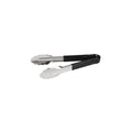 Trenton  COLOUR CODED TONG-S/S | 230mm BLACK PVC HANDLE (Each)