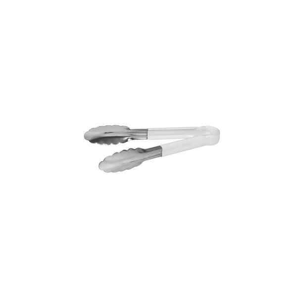 Trenton  COLOUR CODED TONG-S/S | 230mm WHITE PVC HANDLE (Each)