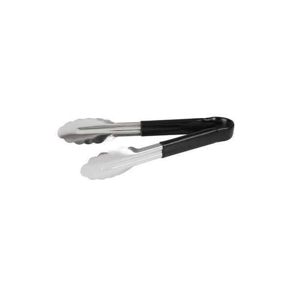 Trenton  COLOUR CODED TONG-S/S | 300mm BLACK PVC HANDLE (Each)