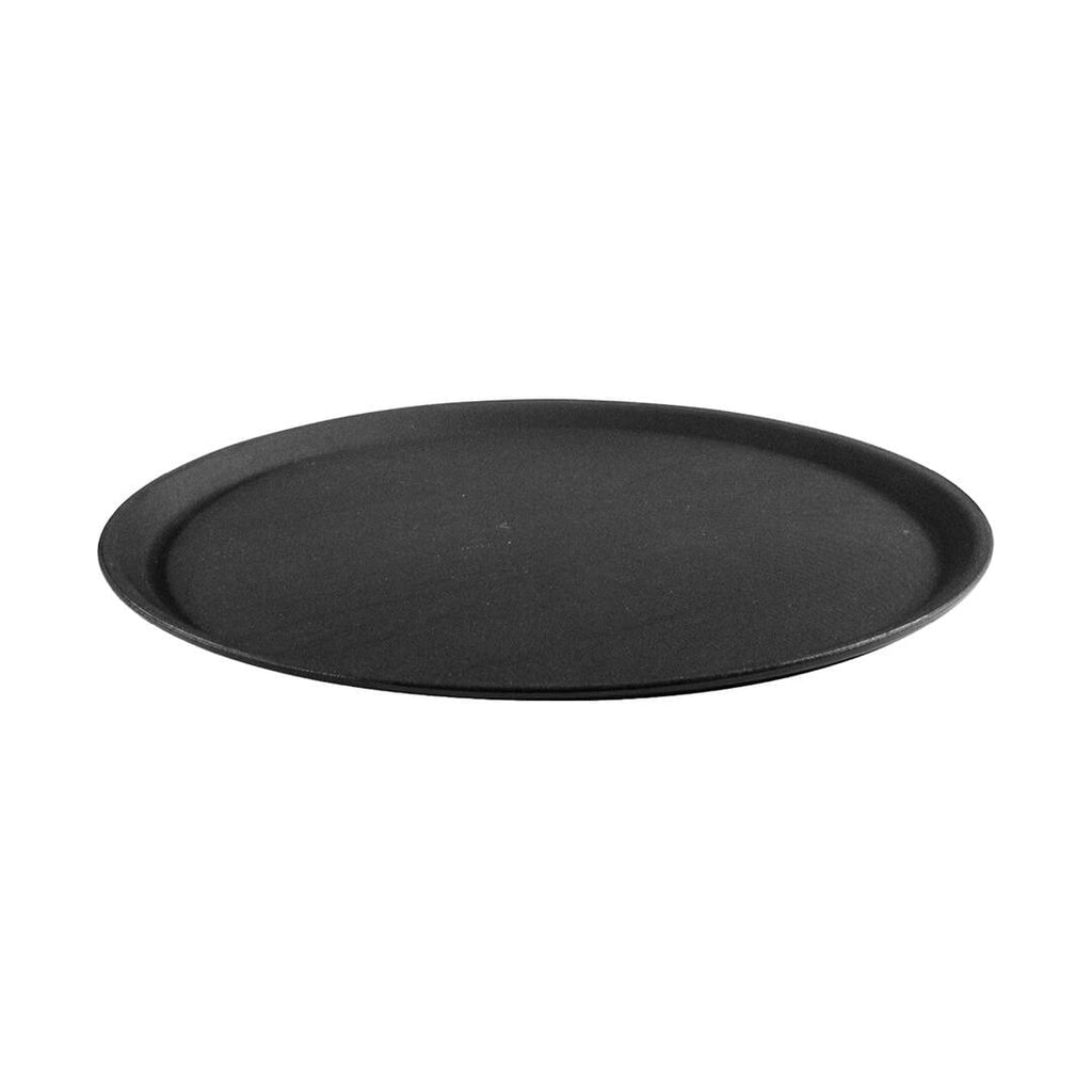 Trenton OVAL NON SLIP TRAY-PLASTIC | 680mm x 560mm | 27" BLACK (Each)
