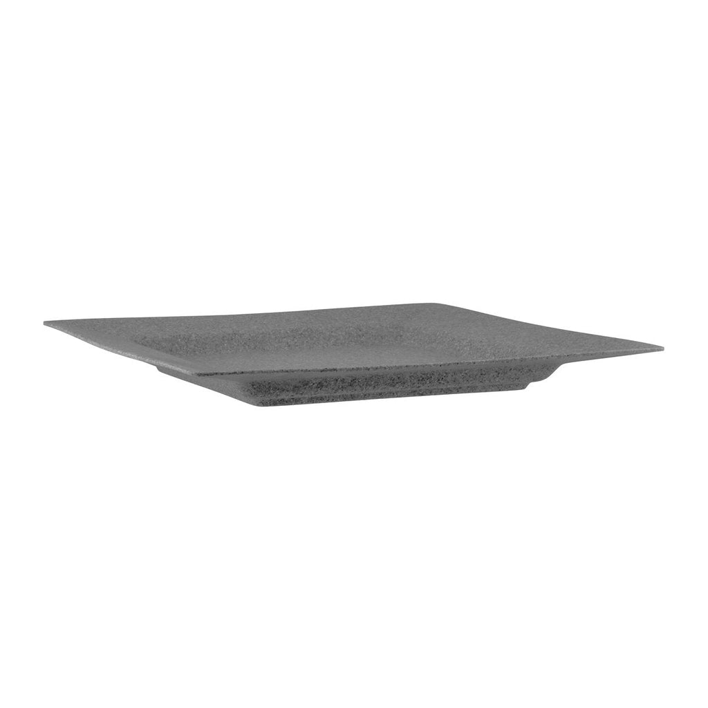 JAB JAB CONCRETE MATT SQUARE PLATE W/RIM 400mm  (20185) (x5)