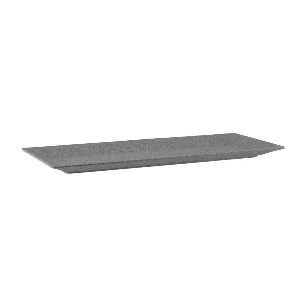 JAB JAB CONCRETE MATT RECTANGULAR PLATTER RAISED RIM 480mmX200mm (x6)