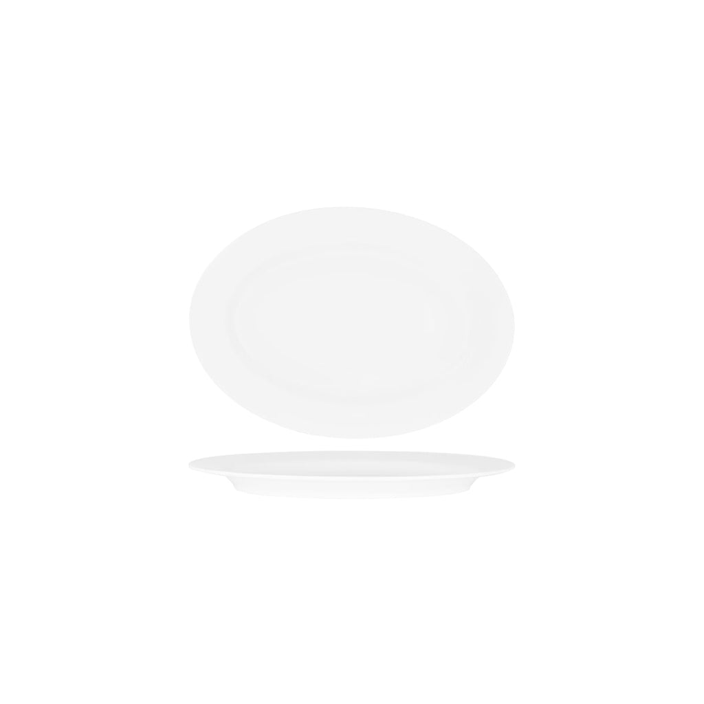Superware OVAL PLATTER 240mm RIMMED WHITE (20122) (x12)