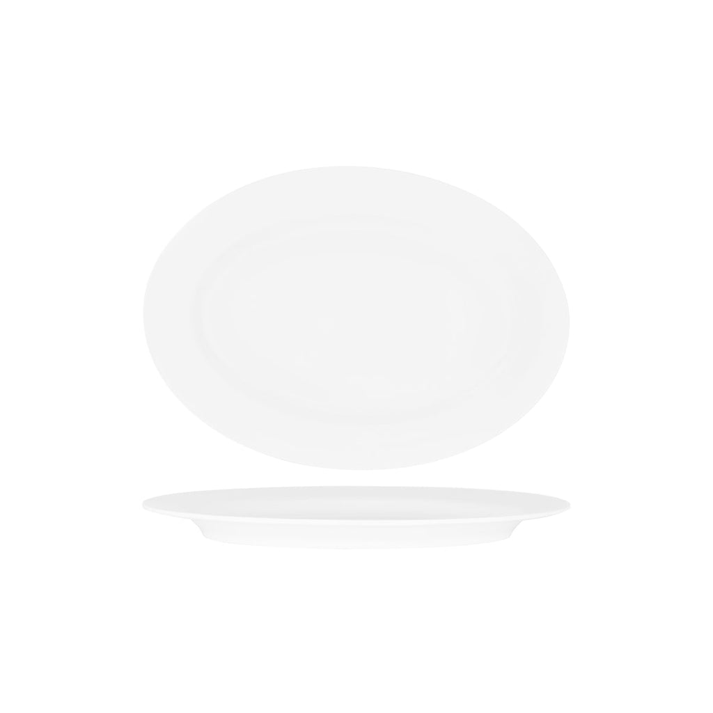 Superware OVAL PLATTER 300mm RIMMED WHITE (20123) (x12)