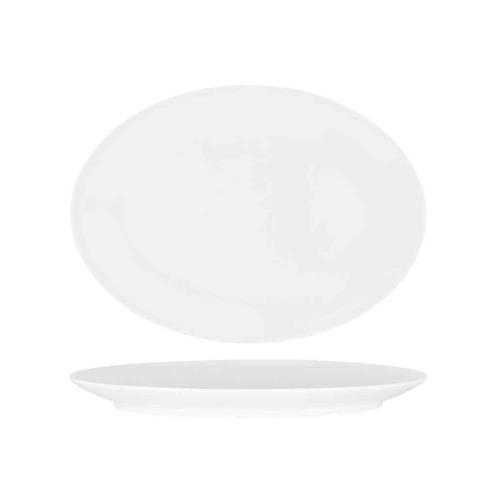 Superware OVAL PLATTER 360mm COUPE WHITE (x12)