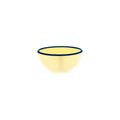 JAB JAB VINTAGE YELLOW/BLUE RIM ENAMEL LOOK ROUND BOWL 150x70mm (x6)
