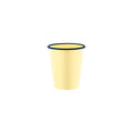 JAB JAB VINTAGE YELLOW/BLUE RIM ENAMEL LOOK TUMBLER 80x90mm (x6)