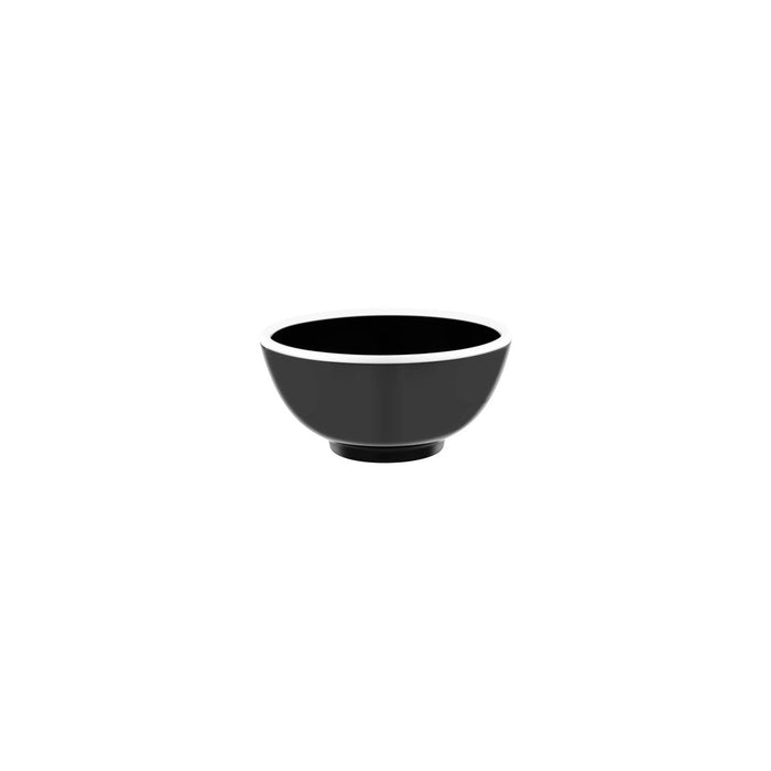 JAB JAB VINTAGE BLACK/WHITE RIM ENAMEL LOOK ROUND BOWL 125x60mm (x6)