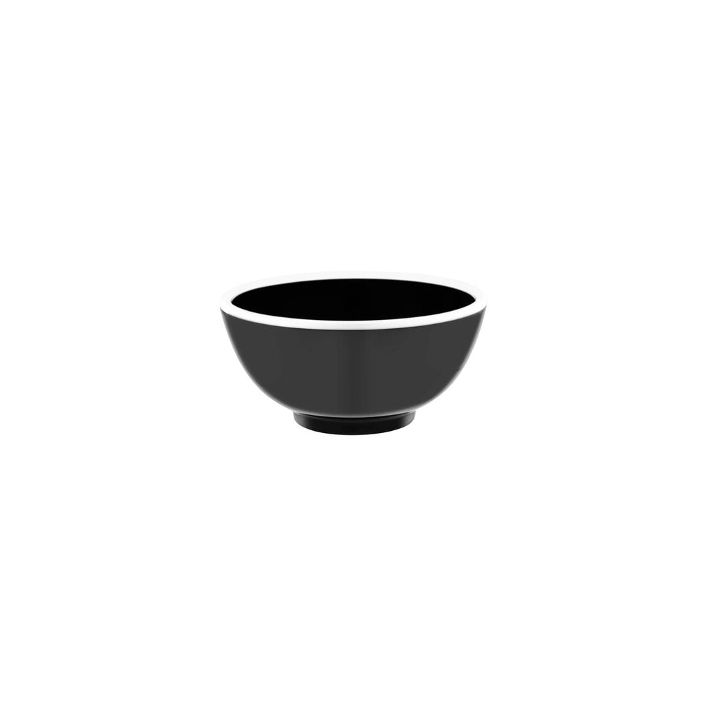 JAB JAB VINTAGE BLACK/WHITE RIM ENAMEL LOOK ROUND BOWL 150x70mm (x6)